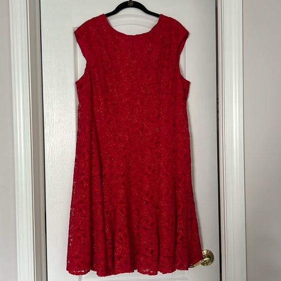 Sparkly red lace dress - Picture 1 of 6